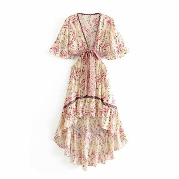 New Boho Summer Floral Maisie Bambi Dress Gown - Picture 9 of 13